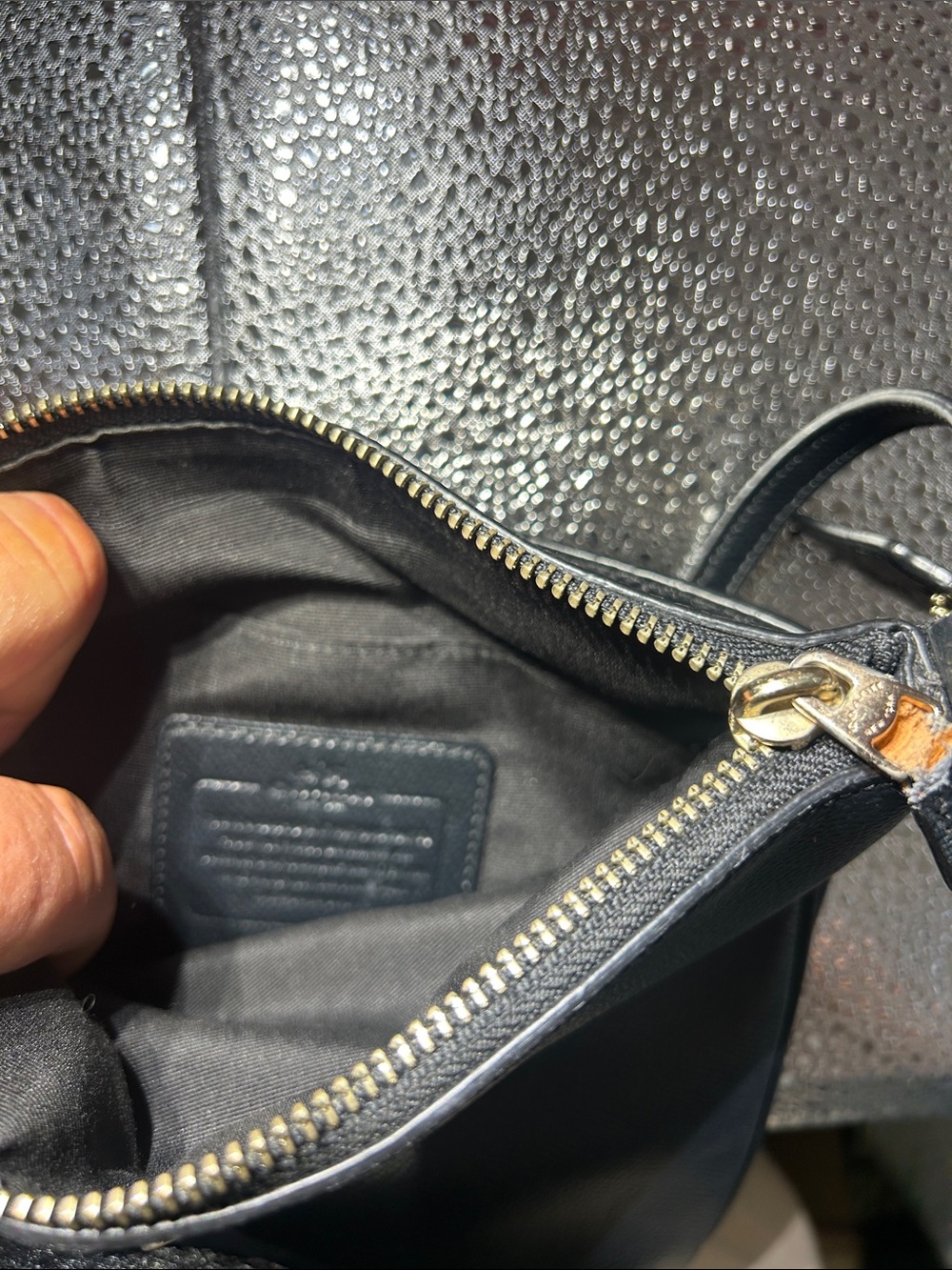 Coach Black Pebbled Leather Crossbody with Gold Hardware - Picture 2 of 5